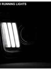 Spyder Auto Signature V2 Projector Headlights DRL LED Black for Ford Mustang 2005-2008                                     - PRO-YD-FM05V2-DRL-BK - Image 10