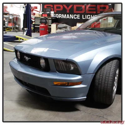 Spyder Auto Signature V2 Projector Headlights DRL LED Black for Ford Mustang 2005-2008 - PRO-YD-FM05V2-DRL-BK