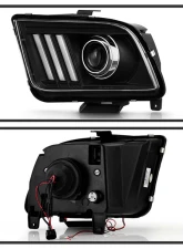Spyder Auto Signature V2 Projector Headlights DRL LED Black for Ford Mustang 2005-2008                                     - PRO-YD-FM05V2-DRL-BK - Image 2