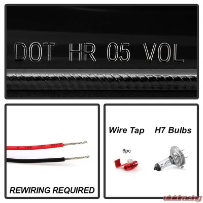 Spyder Auto Signature V2 Projector Headlights DRL LED Black for Ford Mustang 2005-2008 - PRO-YD-FM05V2-DRL-BK