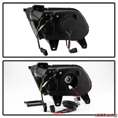 Spyder Auto Signature Light Bar Projector Headlights Halogen Black Ford Mustang 2010-2014 - PRO-YD-FM2010V2-BK