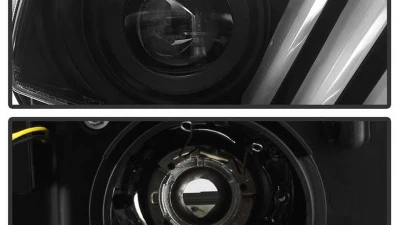 Spyder Auto Signature Light Bar Projector Headlights Halogen Black Ford Mustang 2010-2014                                     - PRO-YD-FM2010V2-BK - Image 4