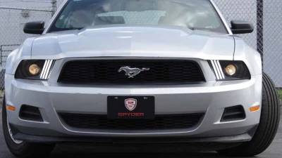 Spyder Auto Signature Light Bar Projector Headlights Halogen Black Ford Mustang 2010-2014                                     - PRO-YD-FM2010V2-BK - Image 11