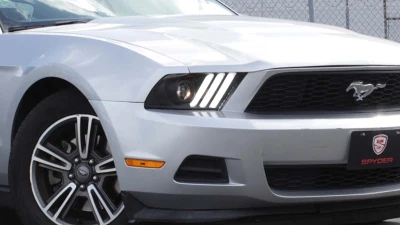 Spyder Auto Signature Light Bar Projector Headlights Halogen Black Ford Mustang 2010-2014                                     - PRO-YD-FM2010V2-BK - Image 12