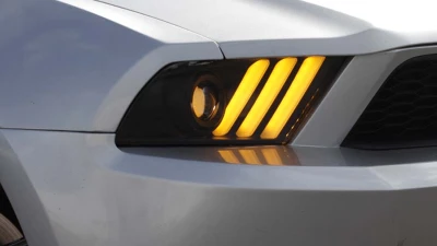 Spyder Auto Signature Light Bar Projector Headlights Halogen Black Ford Mustang 2010-2014                                     - PRO-YD-FM2010V2-BK - Image 14