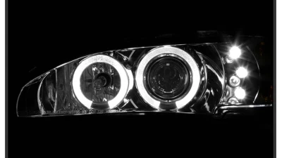 Spyder Auto Smoke 1-Piece LED Halo Projector Headlights for Ford Mustang SVT Cobra 1994-1998                                     - PRO-YD-FM94-1PC-AM-SMC - Image 10