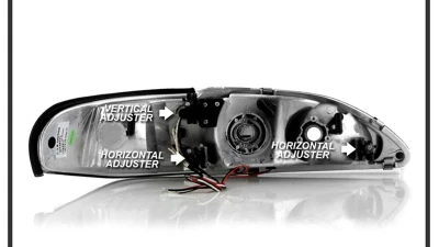 Spyder Auto Smoke 1-Piece LED Halo Projector Headlights for Ford Mustang SVT Cobra 1994-1998                                     - PRO-YD-FM94-1PC-AM-SMC - Image 6