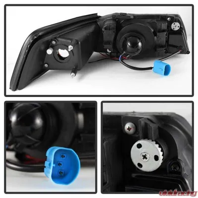 Spyder Auto Halo Chrome Projector Headlights for Ford Mustang 1999-2004, 1PC - PRO-YD-FM99-1PC-AM-C