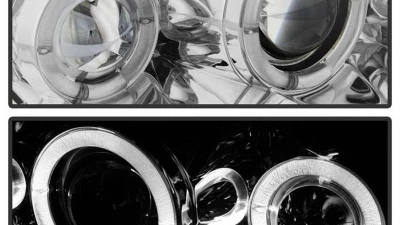 Spyder Auto Halo Chrome Projector Headlights for Ford Mustang 1999-2004, 1PC                                     - PRO-YD-FM99-1PC-AM-C - Image 4