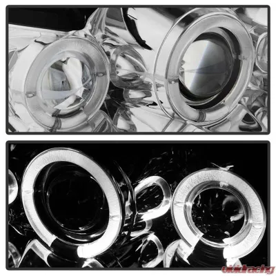 Spyder Auto Halo Chrome Projector Headlights for Ford Mustang 1999-2004, 1PC - PRO-YD-FM99-1PC-AM-C