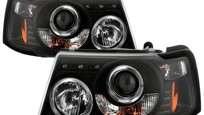 Spyder Auto 1-Piece Halo Black Projector Headlights for Ford Ranger 2001-2008                                     - PRO-YD-FR01-1PC-HL-BK - Image 10