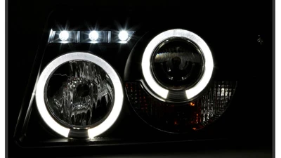 Spyder Auto 1-Piece Halo Black Projector Headlights for Ford Ranger 2001-2008                                     - PRO-YD-FR01-1PC-HL-BK - Image 10