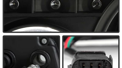 Spyder Auto 1-Piece Halo Black Projector Headlights for Ford Ranger 2001-2008                                     - PRO-YD-FR01-1PC-HL-BK - Image 4