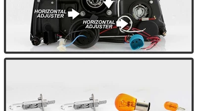 Spyder Auto 1-Piece Halo Black Projector Headlights for Ford Ranger 2001-2008                                     - PRO-YD-FR01-1PC-HL-BK - Image 6