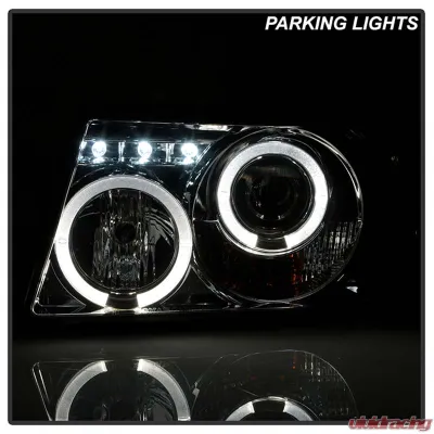 Spyder Auto Smoke 1-Piece LED Halo Projector Headlights for Ford Ranger 2001-2011 - PRO-YD-FR01-1PC-HL-SM