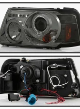 Spyder Auto Smoke 1-Piece LED Halo Projector Headlights for Ford Ranger 2001-2011                                     - PRO-YD-FR01-1PC-HL-SM - Image 2