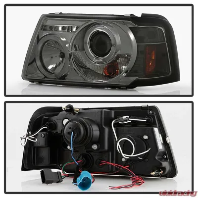 Spyder Auto Smoke 1-Piece LED Halo Projector Headlights for Ford Ranger 2001-2011 - PRO-YD-FR01-1PC-HL-SM