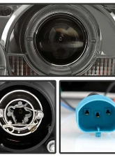 Spyder Auto Smoke 1-Piece LED Halo Projector Headlights for Ford Ranger 2001-2011                                     - PRO-YD-FR01-1PC-HL-SM - Image 3