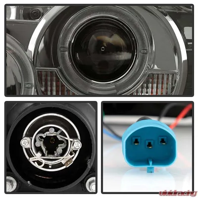 Spyder Auto Smoke 1-Piece LED Halo Projector Headlights for Ford Ranger 2001-2011 - PRO-YD-FR01-1PC-HL-SM