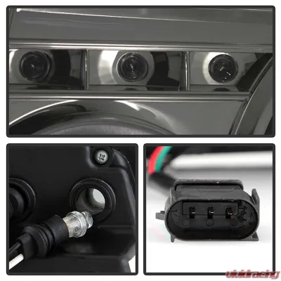 Spyder Auto Smoke 1-Piece LED Halo Projector Headlights for Ford Ranger 2001-2011 - PRO-YD-FR01-1PC-HL-SM