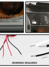 Spyder Auto Smoke 1-Piece LED Halo Projector Headlights for Ford Ranger 2001-2011                                     - PRO-YD-FR01-1PC-HL-SM - Image 5