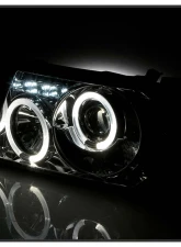 Spyder Auto Smoke 1-Piece LED Halo Projector Headlights for Ford Ranger 2001-2011                                     - PRO-YD-FR01-1PC-HL-SM - Image 7