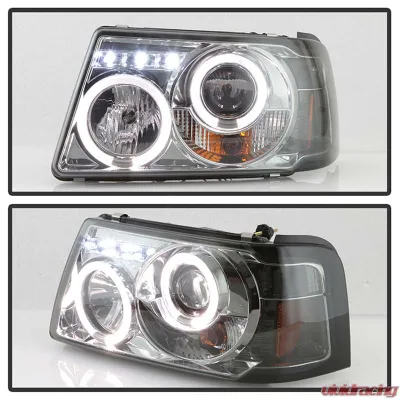 Spyder Auto Smoke 1-Piece LED Halo Projector Headlights for Ford Ranger 2001-2011 - PRO-YD-FR01-1PC-HL-SM