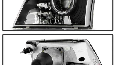 Spyder Auto Halo Black Projector Headlights for Ford Ranger 1998-2000, PRO-YD-FR98-BK                                     - PRO-YD-FR98-BK - Image 2