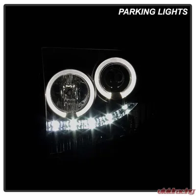 Spyder Auto Black Smoke LED Halo Projector Headlights for Ford F-450 Super Duty 2005-2007 - PRO-YD-FS05-HL-BSM