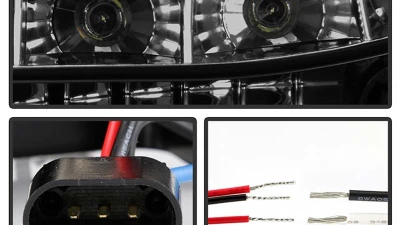 Spyder Auto Black Smoke LED Halo Projector Headlights for Ford F-450 Super Duty 2005-2007                                     - PRO-YD-FS05-HL-BSM - Image 4