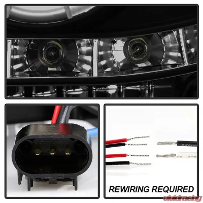 Spyder Auto Black Smoke LED Halo Projector Headlights for Ford F-450 Super Duty 2005-2007 - PRO-YD-FS05-HL-BSM