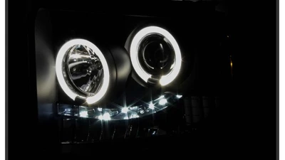 Spyder Auto Black Smoke LED Halo Projector Headlights for Ford F-450 Super Duty 2005-2007                                     - PRO-YD-FS05-HL-BSM - Image 8