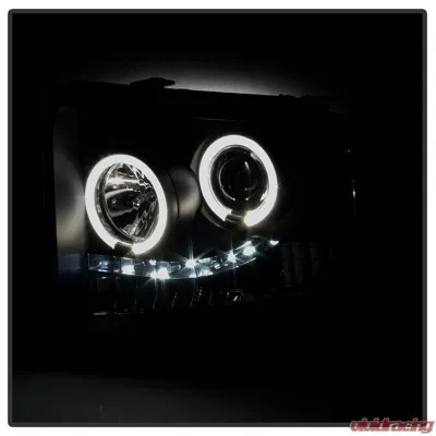 Spyder Auto Black Smoke LED Halo Projector Headlights for Ford F-450 Super Duty 2005-2007 - PRO-YD-FS05-HL-BSM