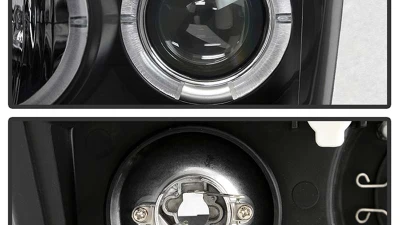 Spyder Auto Halo LED Black Projector Headlights for Ford F-250 F-350 F-450 2008-2010                                     - PRO-YD-FS08-HL-BK - Image 3