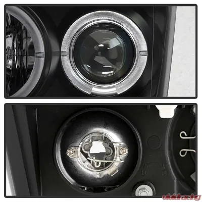 Spyder Auto Halo LED Black Projector Headlights for Ford F-250 F-350 F-450 2008-2010 - PRO-YD-FS08-HL-BK