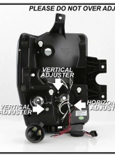 Spyder Auto Halo LED Black Projector Headlights for Ford F-250 F-350 F-450 2008-2010                                     - PRO-YD-FS08-HL-BK - Image 7