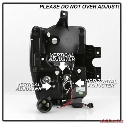 Spyder Auto Halo LED Black Projector Headlights for Ford F-250 F-350 F-450 2008-2010 - PRO-YD-FS08-HL-BK