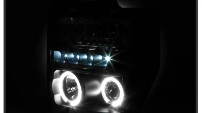 Spyder Auto Halo LED Black Projector Headlights for Ford F-250 F-350 F-450 2008-2010                                     - PRO-YD-FS08-HL-BK - Image 8