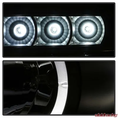Spyder Auto Halo LED Black Projector Headlights for Ford F-250 F-350 F-450 2008-2010 - PRO-YD-FS08-HL-BK