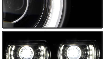 Spyder Auto Black DRL CCFL Halo Projector Headlights for 2011-2015 Ford F-550 Super Duty                                     - PRO-YD-FS11-CCFL-BK - Image 11