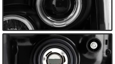 Spyder Auto Black DRL CCFL Halo Projector Headlights for 2011-2015 Ford F-550 Super Duty                                     - PRO-YD-FS11-CCFL-BK - Image 3