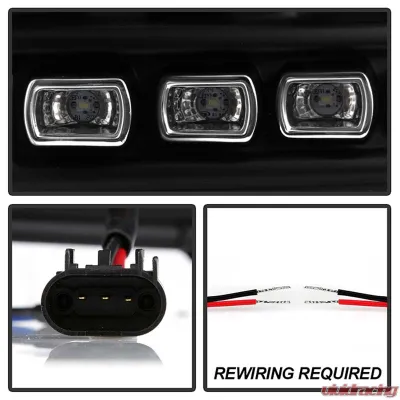 Spyder Auto Black DRL CCFL Halo Projector Headlights for 2011-2015 Ford F-550 Super Duty - PRO-YD-FS11-CCFL-BK