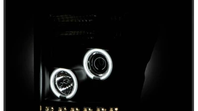 Spyder Auto Black DRL CCFL Halo Projector Headlights for 2011-2015 Ford F-550 Super Duty                                     - PRO-YD-FS11-CCFL-BK - Image 9