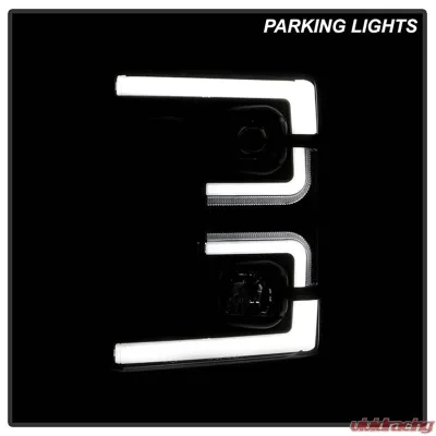 Spyder Auto Signature Projector Halogen Headlights Black Ford F250/350/450 2017-2018 - PRO-YD-FS17HALSI-BK