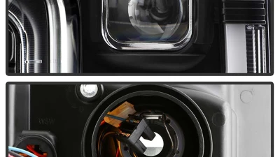Spyder Auto Signature Projector Halogen Headlights Black Ford F250/350/450 2017-2018                                     - PRO-YD-FS17HALSI-BK - Image 3