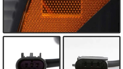 Spyder Auto Signature Projector Halogen Headlights Black Ford F250/350/450 2017-2018                                     - PRO-YD-FS17HALSI-BK - Image 5