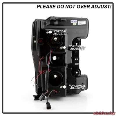 Spyder Auto Signature Projector Halogen Headlights Black Ford F250/350/450 2017-2018 - PRO-YD-FS17HALSI-BK