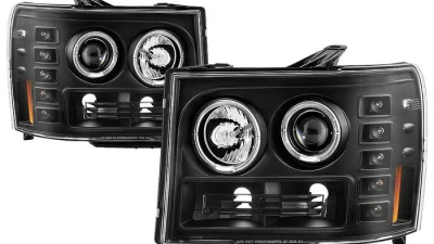 Spyder Auto Signature Projector Headlights All Black for GMC Sierra 2007-2013                                     - PRO-YD-GS07-HL-BKV2 - Image 9