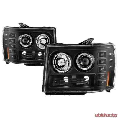 Spyder Auto Signature Projector Headlights All Black for GMC Sierra 2007-2013 - PRO-YD-GS07-HL-BKV2