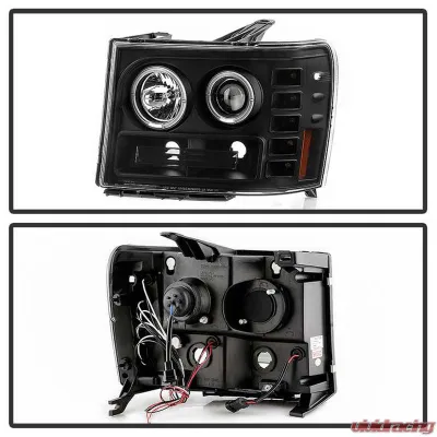 Spyder Auto Signature Projector Headlights All Black for GMC Sierra 2007-2013 - PRO-YD-GS07-HL-BKV2